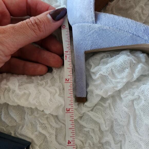 Aquatalia Rubie Suede Ankle Strap Sandal sz 9 lavender - Picture 6 of 6